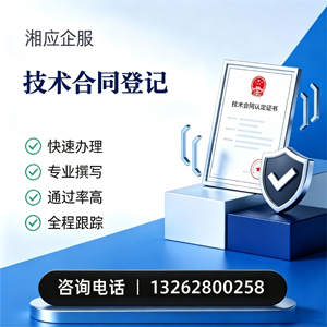 怀化技术合同认定登记服务