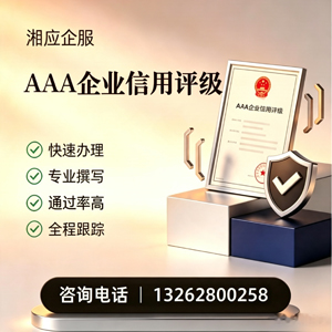 怀化AAA企业信用评级申请服务